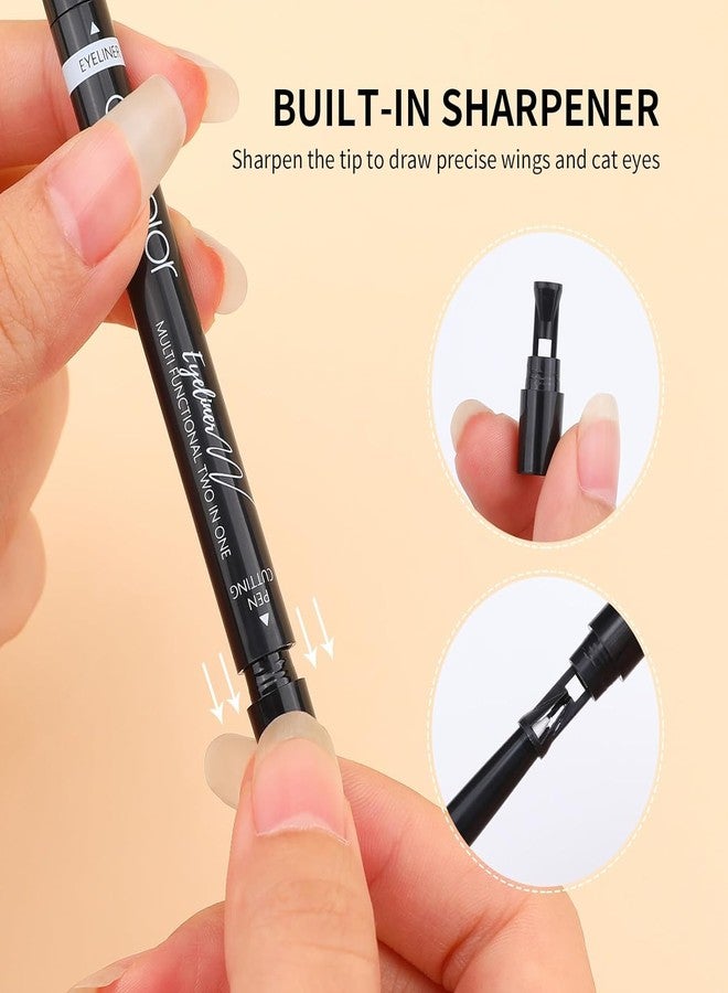 docolor Eyeliner Gel Pen Ultra-Pigmented Waterproof Smudge-proof Gel Eyeliner Pencil, White - Image 5