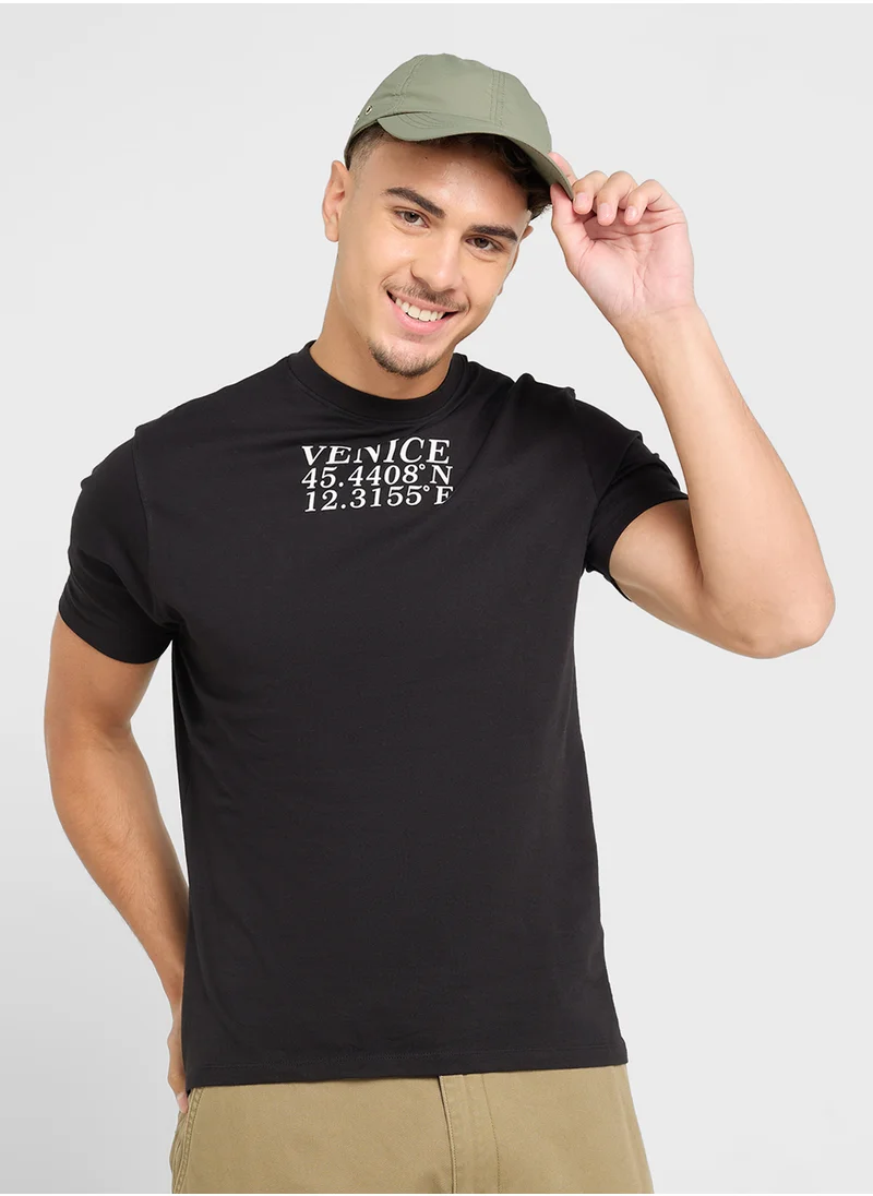 سفنتي فايف بيسيكس Printed T-Shirt