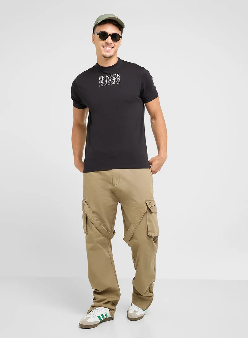 Seventy Five Basics Printed T-Shirt