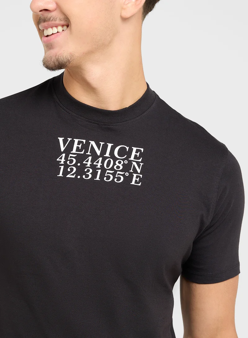 Seventy Five Basics Printed T-Shirt