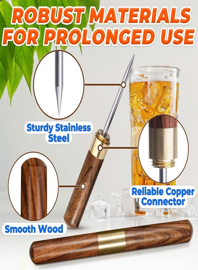 KETAR 3Pcs Ice Pick Stainless Steel Home Bar Tools - Portable Kitchen Equipment Icepick for Ice Bartender Tools Break The Ice Metal Pick Set - Ice Picks for Breaking Ice Tool Countertop Bar Camping Tools - Image 3