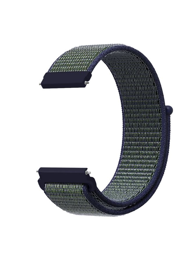 Replacement Strap For Samsung Galaxy Watch 46mm Nylon Braided Watch Band Deep Fog Gray