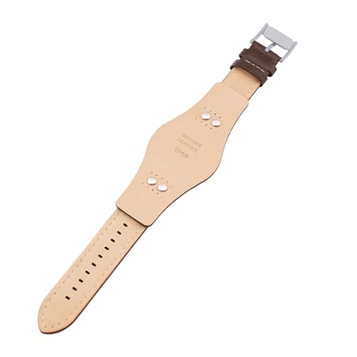 SANDEIN Watch Band Compatible with Fossil, 22mm Soft Leather Replacement Wrist Strap with Stainless Steel Buckle for Fossil CH2564 CH2565 and CH2891 Watch Straps (Brown + Silver Buckle) - Image 2
