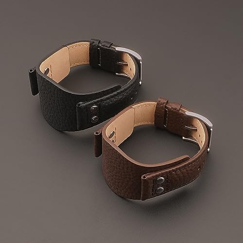 SANDEIN Watch Band Compatible with Fossil, 22mm Soft Leather Replacement Wrist Strap with Stainless Steel Buckle for Fossil CH2564 CH2565 and CH2891 Watch Straps (Brown + Silver Buckle) - Image 4