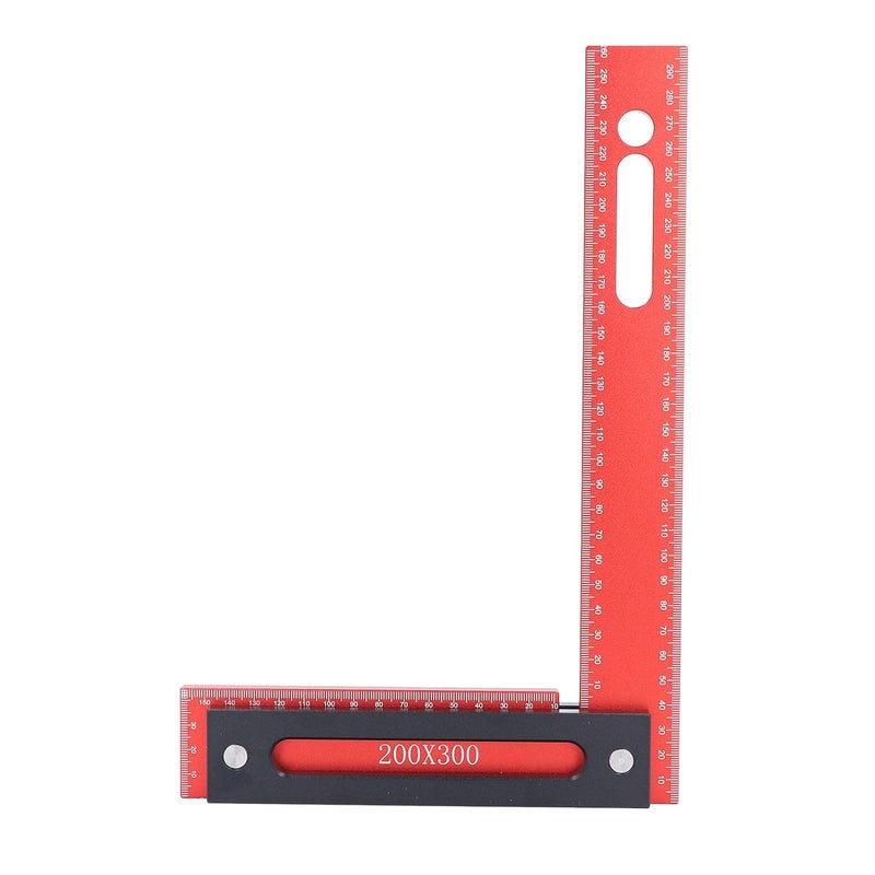 مربع إطار على شكل حرف L من سبائك الألومنيوم مقاس 300 × 200 مم أداة قياس دقيقة لأعمال النجارة - Image 3