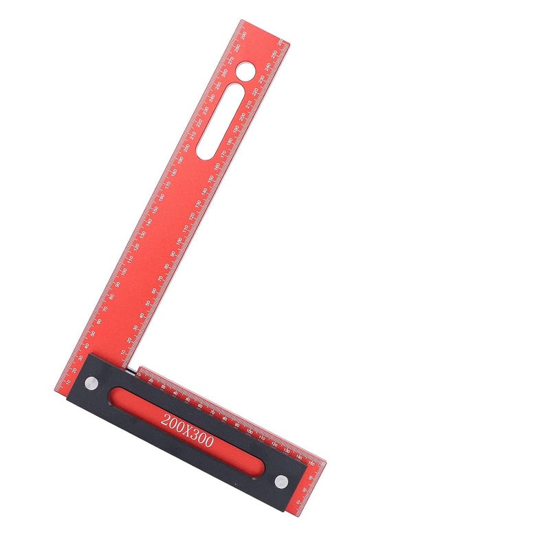 مربع إطار على شكل حرف L من سبائك الألومنيوم مقاس 300 × 200 مم أداة قياس دقيقة لأعمال النجارة - Image 5