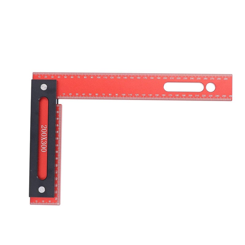 مربع إطار على شكل حرف L من سبائك الألومنيوم مقاس 300 × 200 مم أداة قياس دقيقة لأعمال النجارة - Image 1