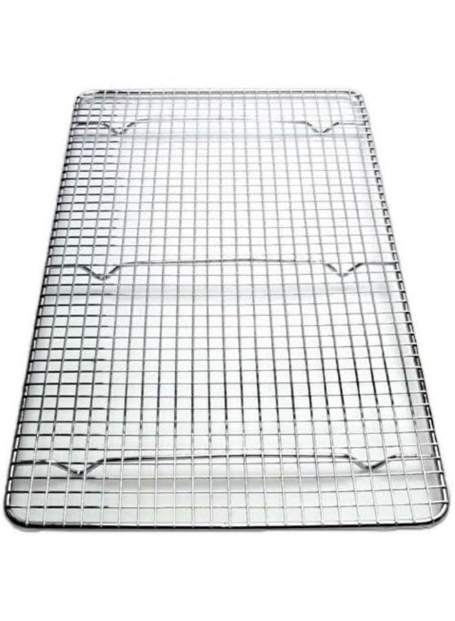Great Credentials Cooling Rack Cross-wire Grid, Chrome Plated Steel, Commercial Quality, 10 x 18 inch. fits inside most standard full size pans set of 2 - Image 1