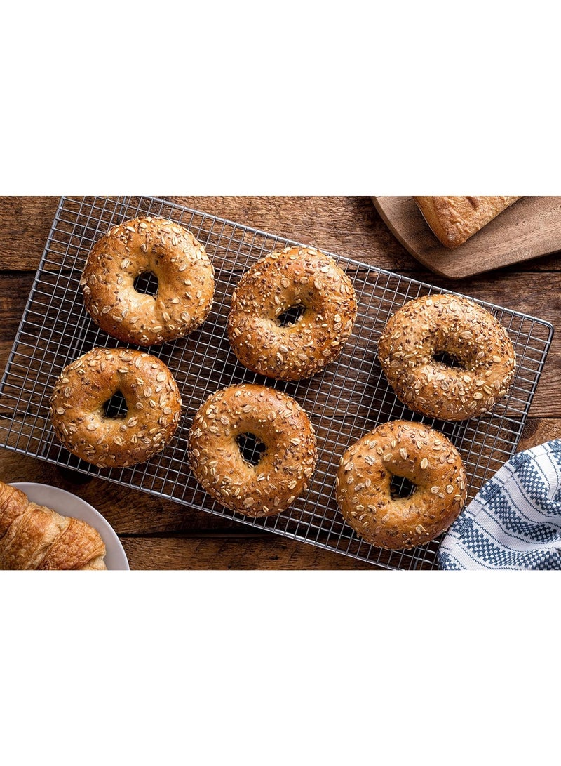 Great Credentials Cooling Rack Cross-wire Grid, Chrome Plated Steel, Commercial Quality, 10 x 18 inch. fits inside most standard full size pans set of 2 - Image 2