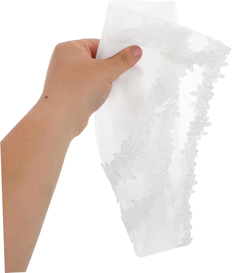 Veemoon وشاح خفيف 112X34 سم لفتاة الزفاف، إكسسوار حفلات الربيع والصيف - Image 5