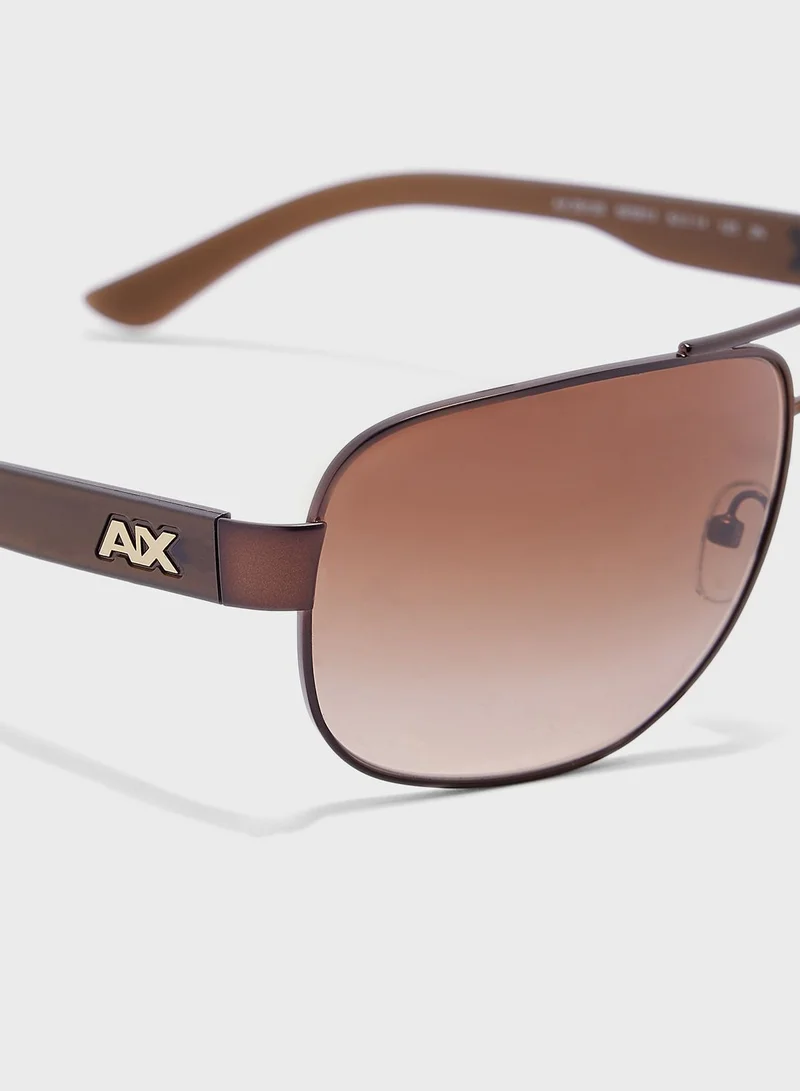 Armani Exchange 0Ax2012S Aviator Sunglasses