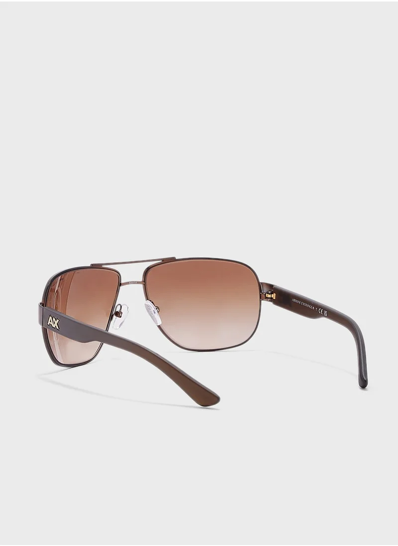 Armani Exchange 0Ax2012S Aviator Sunglasses