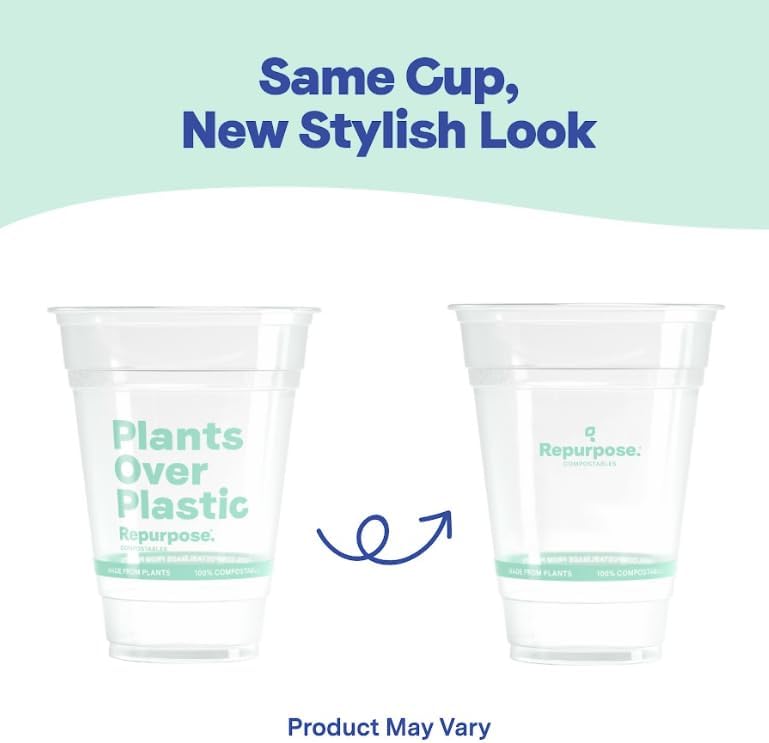Repurpose Compostables Repurpose 100 Compostable PlantBased Clear Cold Cups 16oz 50 Count BPA Free No PFAS Added FDA NonToxic Certified BioBased - Image 5