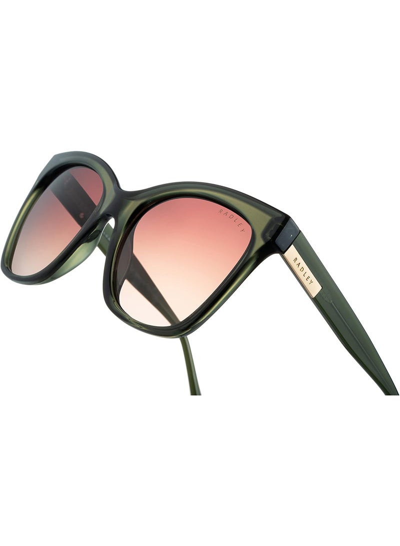 Radley نظارات شمسية نسائية RDS-6504 بتصميم فراشة ملونة بالأسود/الصدف 55 مم - Image 4