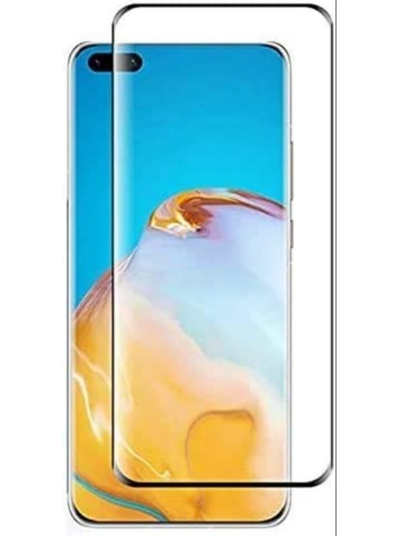 ELTRAZONE Huawei P40 pro Screen Protector Anti-Scratch Anti-Fingerprints 9H Hardness Tempered Glass (Black) - Image 1
