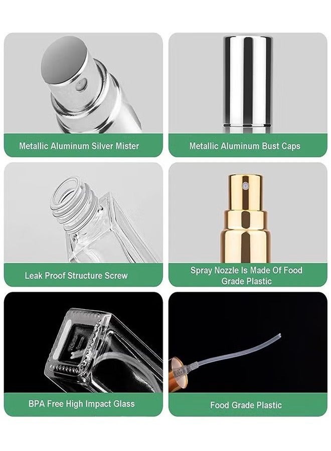 6 Pcs Refillable Empty Perfume Bottles 10ml,Mini No Leak Portable Travel Size Perfume Glass Bottles With Sprayer,Can Be Sprayed At Any Time During Business Trip Or Travel - Image 3
