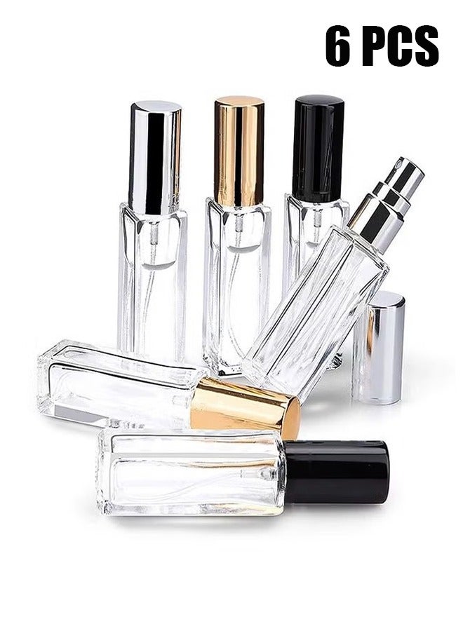 6 Pcs Refillable Empty Perfume Bottles 10ml,Mini No Leak Portable Travel Size Perfume Glass Bottles With Sprayer,Can Be Sprayed At Any Time During Business Trip Or Travel - Image 1
