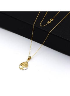 Gold Zone Real Gold 2 Color Drop Tree Necklace  - Image 2