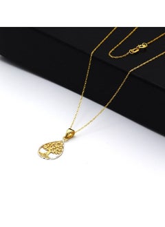 Gold Zone Real Gold 2 Color Drop Tree Necklace  - Image 4