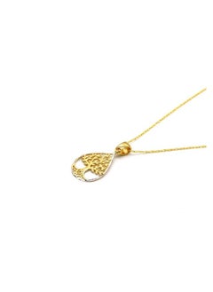 Gold Zone Real Gold 2 Color Drop Tree Necklace  - Image 3