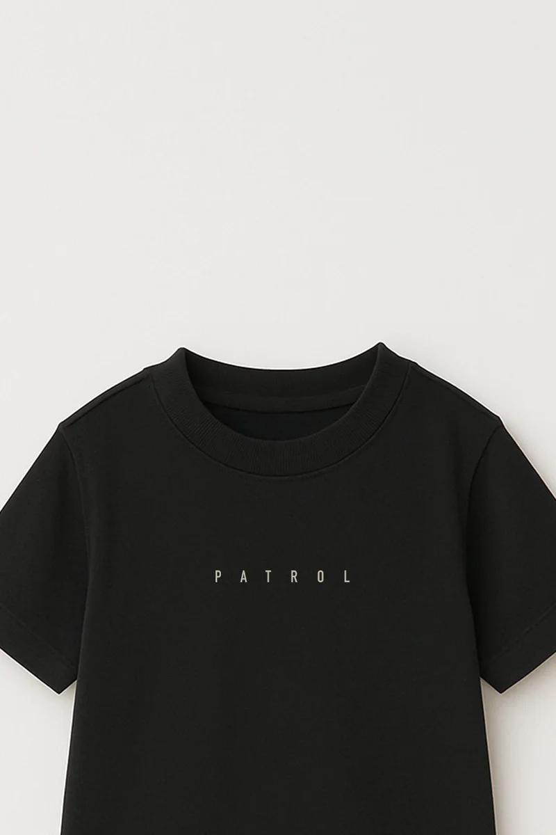 Terribly Real Mini Patrol Unit | Black T-Shirt