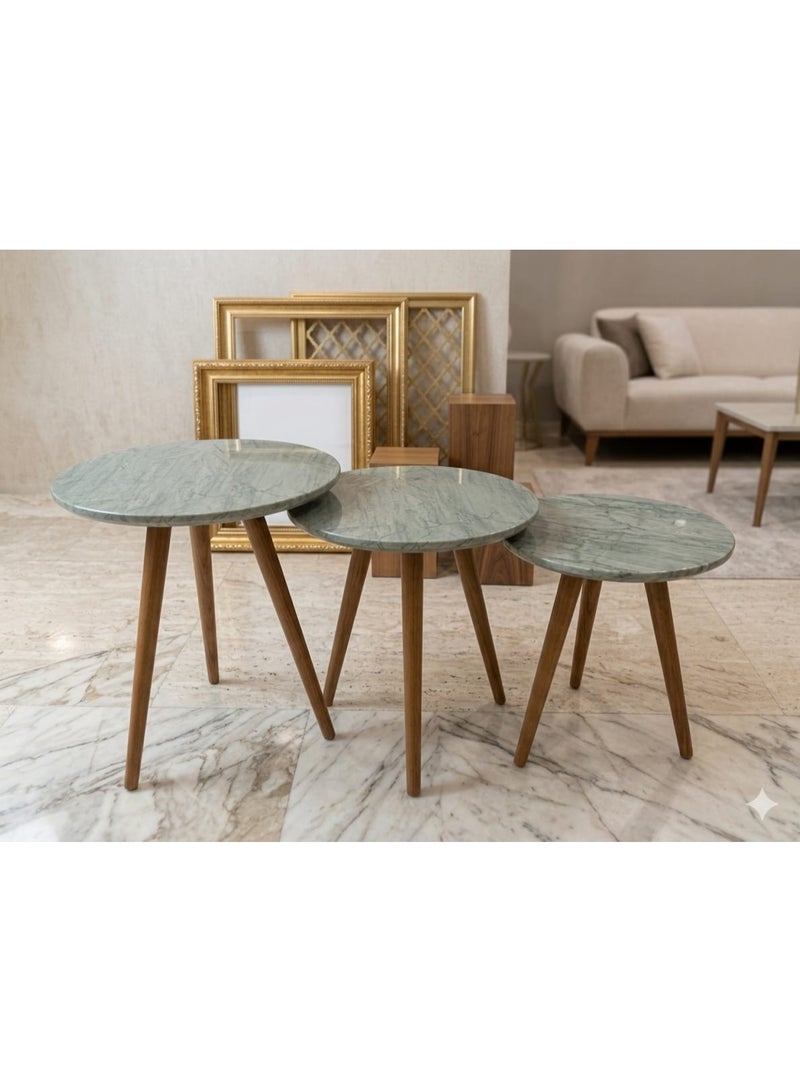 طقم تربيزات ثلاثة قطع