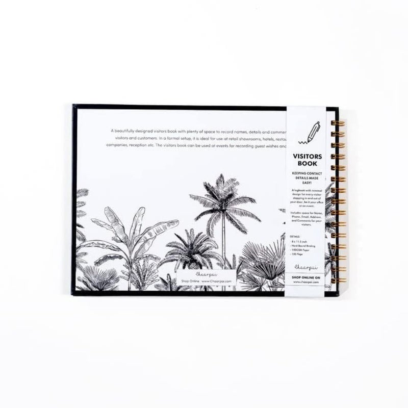 CHAARPAI Visitor Book – 8 x 12 Inches | Wiro Bound Guest Register for Hotels, Offices, Exhibitions, Boutiques & Business Use | Medium Size Visitor Log Book for Reception & Front Desk - Image 5