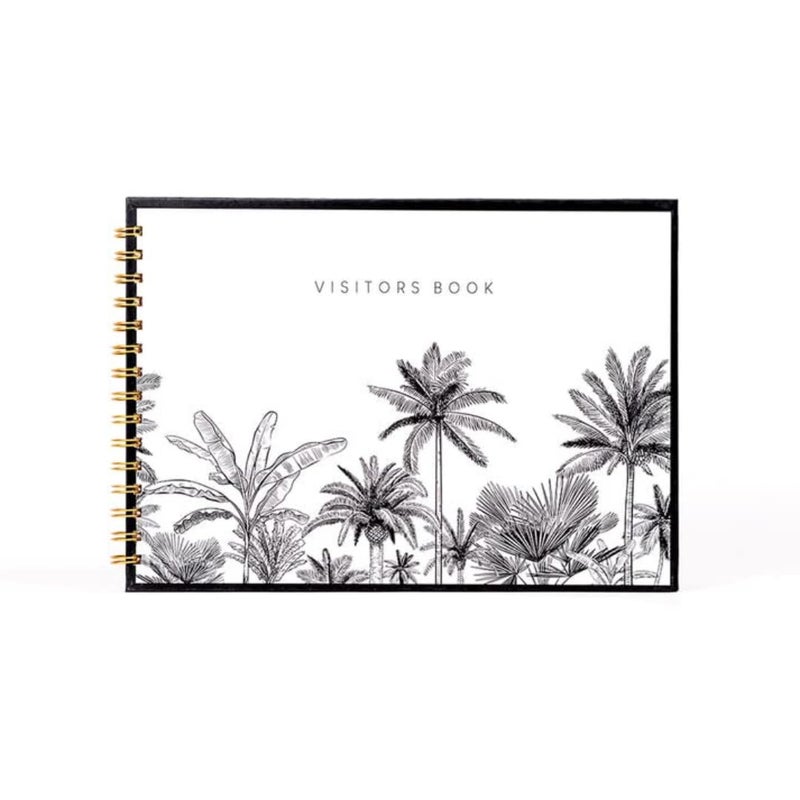 CHAARPAI Visitor Book – 8 x 12 Inches | Wiro Bound Guest Register for Hotels, Offices, Exhibitions, Boutiques & Business Use | Medium Size Visitor Log Book for Reception & Front Desk - Image 1