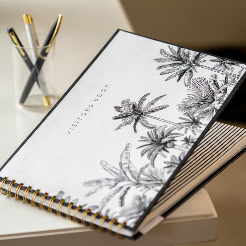 CHAARPAI Visitor Book – 8 x 12 Inches | Wiro Bound Guest Register for Hotels, Offices, Exhibitions, Boutiques & Business Use | Medium Size Visitor Log Book for Reception & Front Desk - Image 4