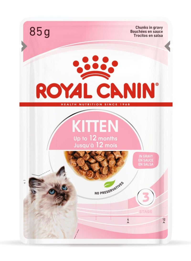 Royal canin Feline Health Nutrition Kitten Gravy (WET FOOD - Pouches) for cats