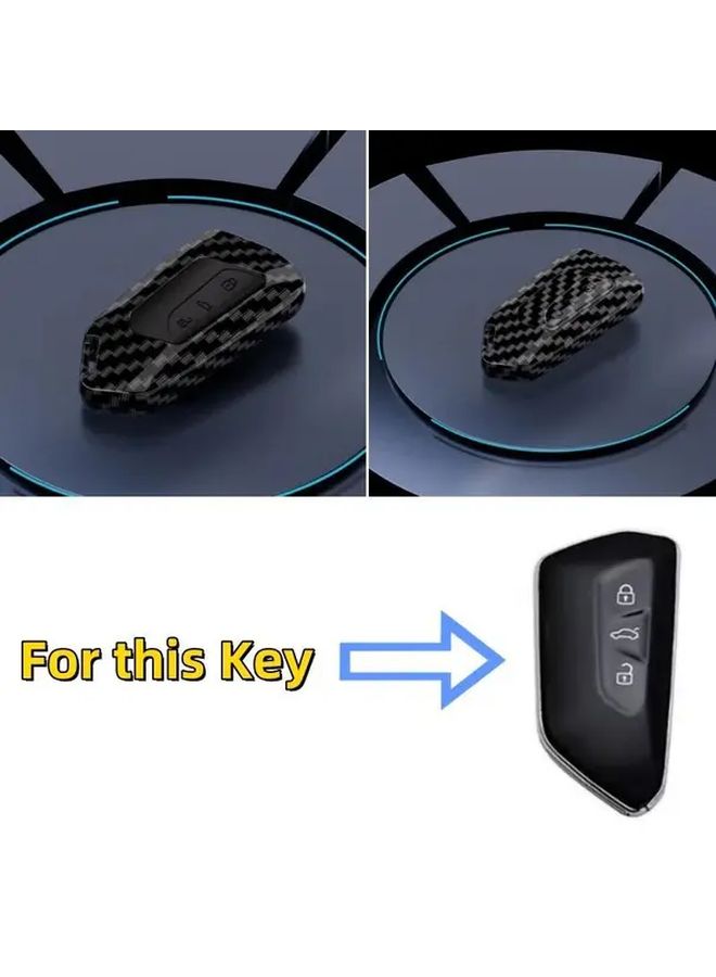 Carbon Fiber Key Case For Volkswagen Golf 8 Cupra Skoda Octavia SEAT Leon - Image 4