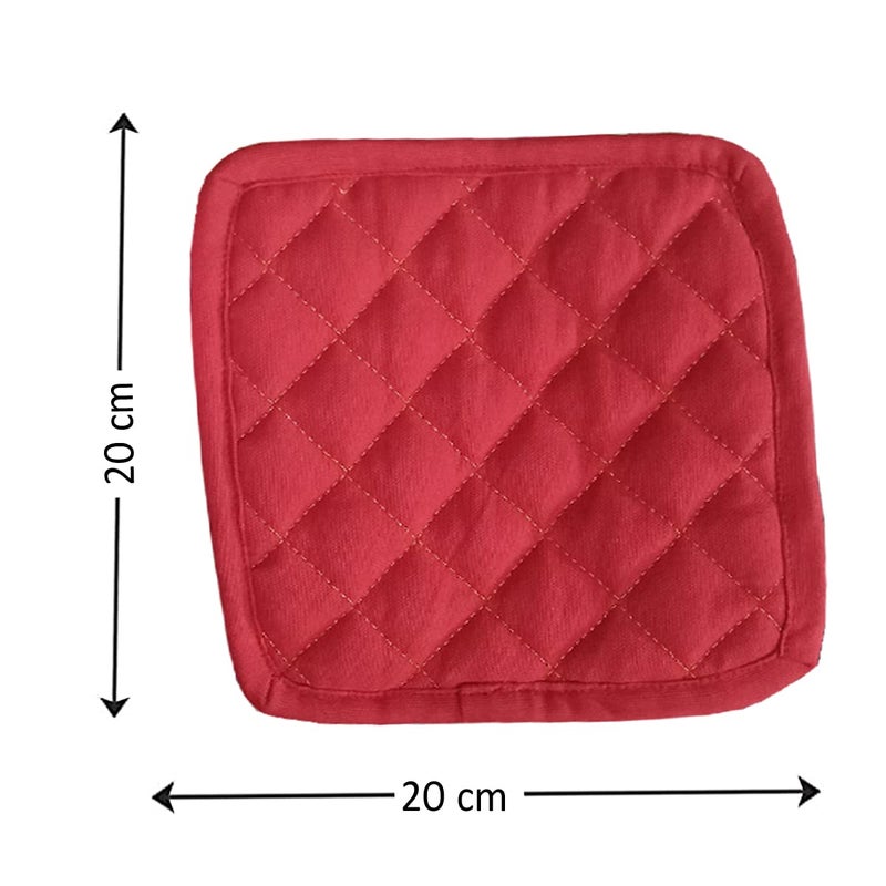 FAIRY HOME FAIRY HOME Cotton Microwave Oven Mitten for Microwave Set of 3 PCS 2 Oven Gloves 1 Pot Holders Heat Resistant  - Image 5