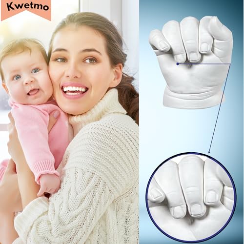 Kwetmo Baby Casting Kit – 2 Hands and 2 Feet, Molding Powder for Newborns –creft material craft supply, Handprint and Footprint Kit – Keepsake, baby shower, newborn gifting for new parents (4 CASTINGS) - Image 5
