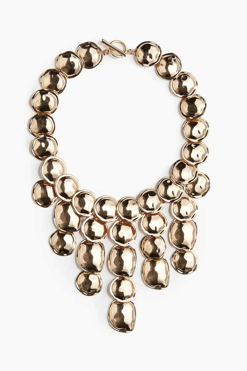 اتش اند ام Short Metal-Disc Necklace