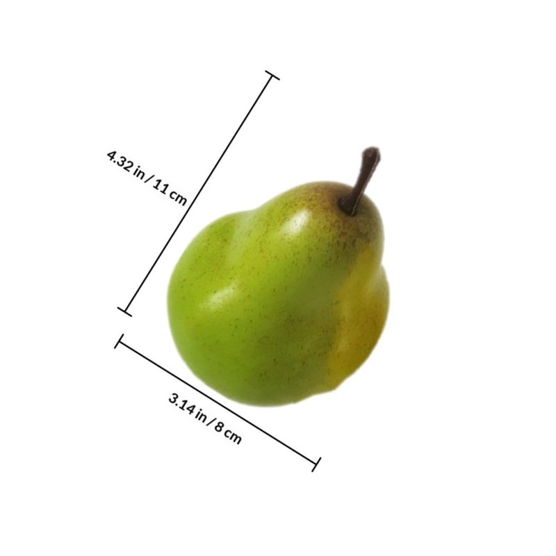 4 Pack Artificial Pear Models Simulation Fruit Display Props Home Kitchen Decor - Image 3