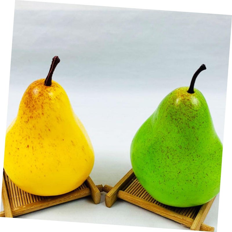 4 Pack Artificial Pear Models Simulation Fruit Display Props Home Kitchen Decor - Image 5