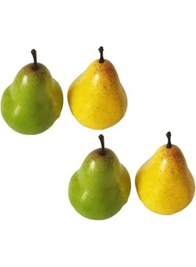 4 Pack Artificial Pear Models Simulation Fruit Display Props Home Kitchen Decor - Image 1