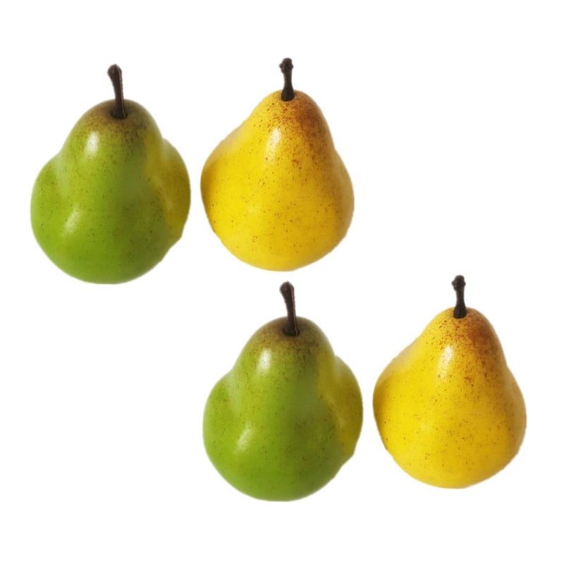4 Pack Artificial Pear Models Simulation Fruit Display Props Home Kitchen Decor - Image 2