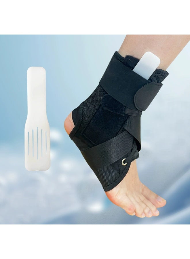 COYO Quick Lace Up Ankle Brace for Women Men with Removable Side Splints, Adjustable Ankle Support for Sprained Ankle Injury Recovery, Ankle Stabilizer for Basketball Volleyball Tennis, 1 Unit - Image 3