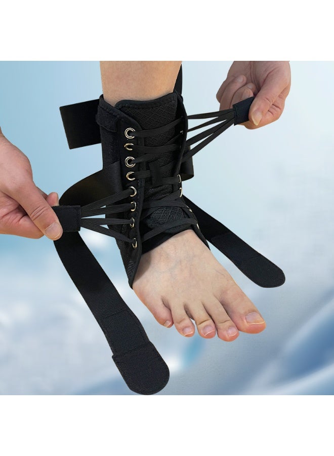 COYO Quick Lace Up Ankle Brace for Women Men with Removable Side Splints, Adjustable Ankle Support for Sprained Ankle Injury Recovery, Ankle Stabilizer for Basketball Volleyball Tennis, 1 Unit - Image 1