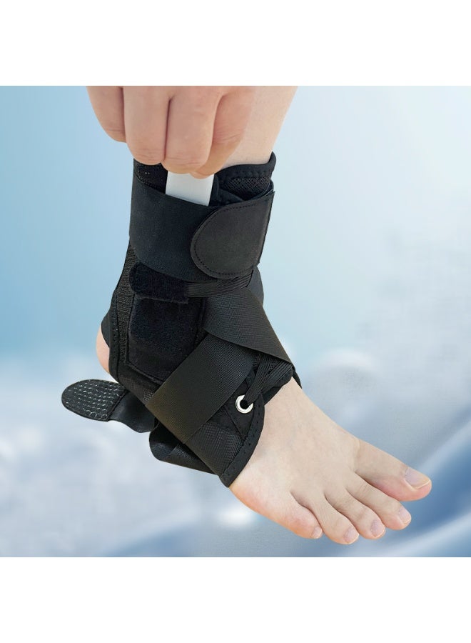 COYO Quick Lace Up Ankle Brace for Women Men with Removable Side Splints, Adjustable Ankle Support for Sprained Ankle Injury Recovery, Ankle Stabilizer for Basketball Volleyball Tennis, 1 Unit - Image 2