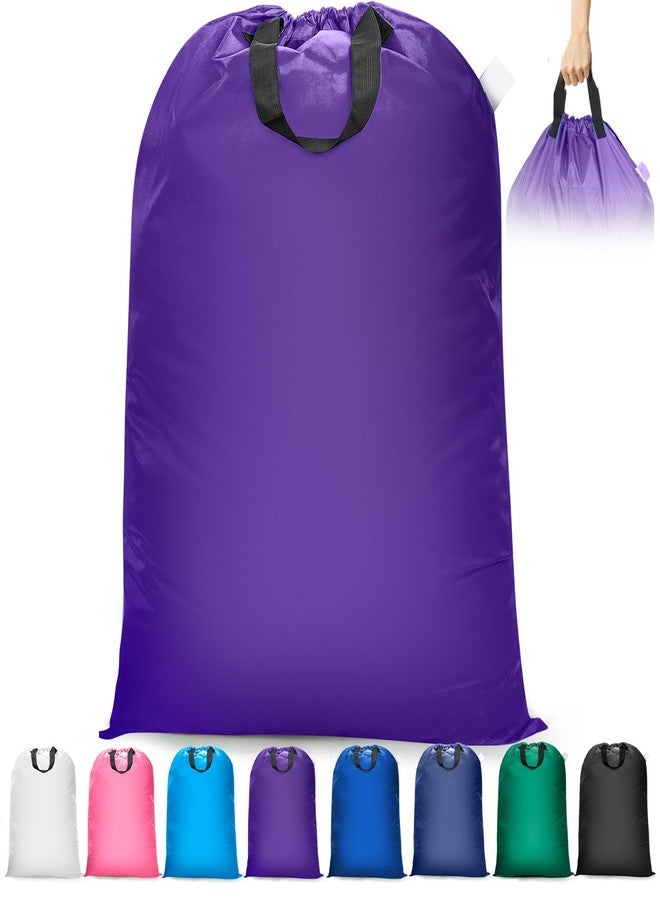 Isink Extra Large Heavy Duty Laundry Bag - 28" x 40", Travel Laundry Bag for Dirty Clothes, Purple - Image 1