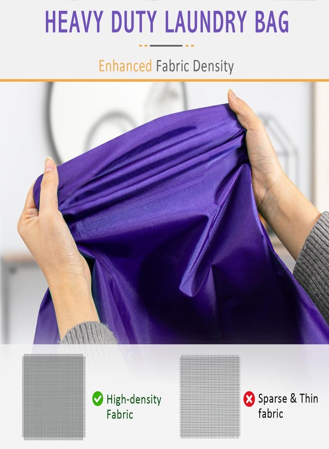 Isink Extra Large Heavy Duty Laundry Bag - 28" x 40", Travel Laundry Bag for Dirty Clothes, Purple - Image 3