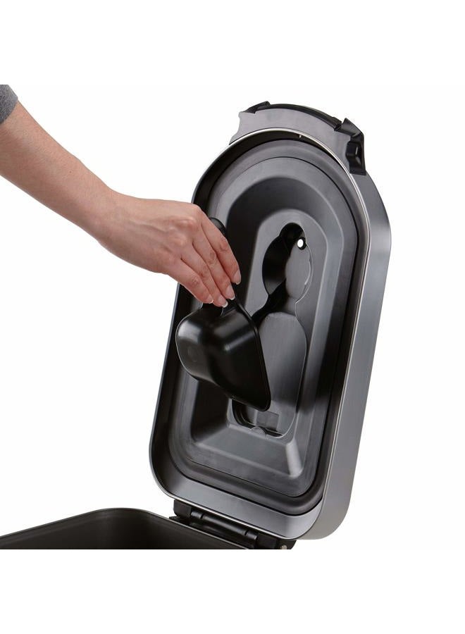 simplehuman حاوية تخزين طعام الحيوانات الأليفة بسعة 30 لتر ووزن 32 رطل / 14.5 كجم لطعام الكلاب، وطعام القطط، وعلف الطيور، من الفولاذ المقاوم للصدأ المصقول - Image 5