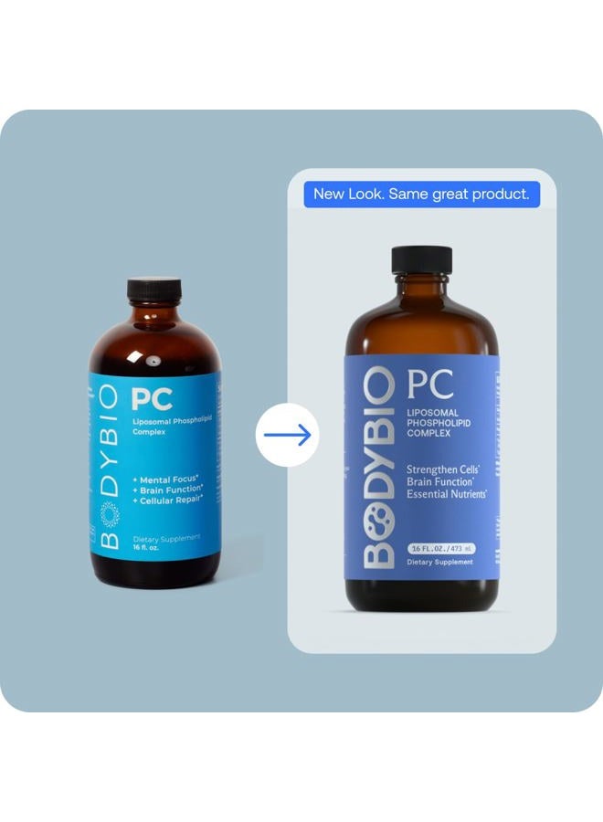 BodyBio Brain Supplement 8 oz - Pure Phospholipid Complex for Healthy Aging | Nootropics Booster | Enhance Focus, Memory, Cellular Repair Phosphatidylcholine for Increased Bioavailability - Image 5