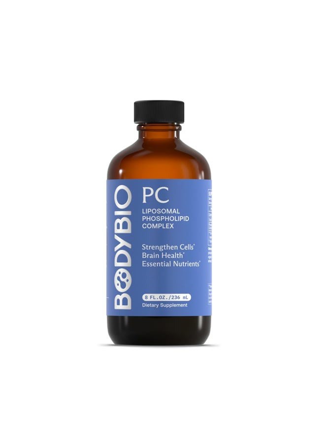 BodyBio Brain Supplement 8 oz - Pure Phospholipid Complex for Healthy Aging | Nootropics Booster | Enhance Focus, Memory, Cellular Repair Phosphatidylcholine for Increased Bioavailability - Image 1