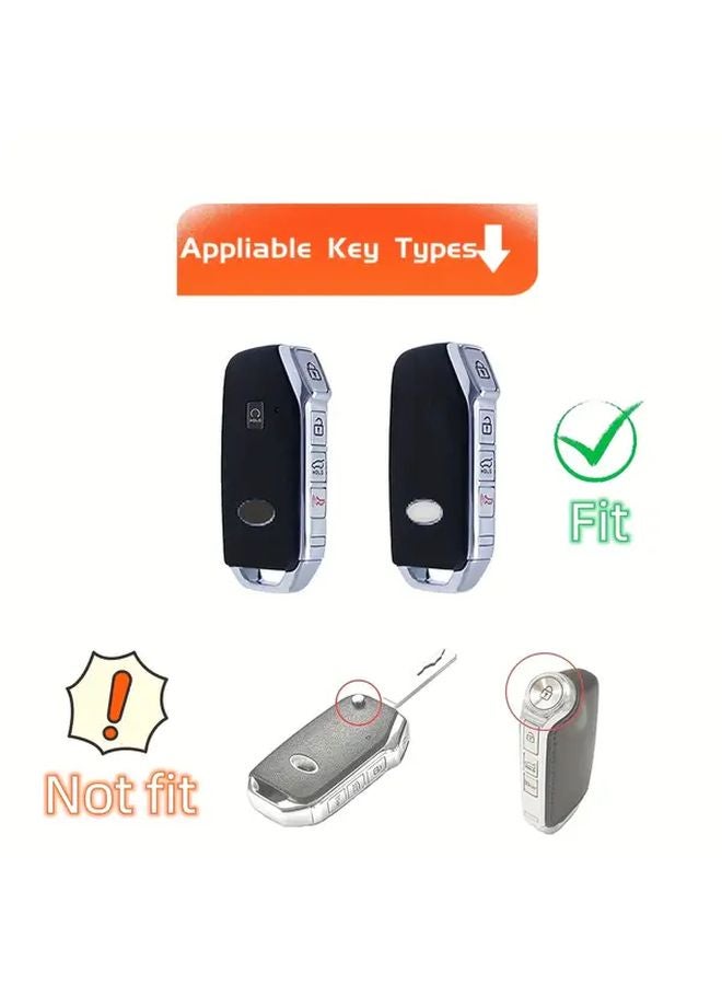 Black TPU Car Key Fob Cover with Braided Lanyard for Kia Ceed Cerato Forte NIRO Seltos Sorento Soul Sportage Telluride K5 - Image 2