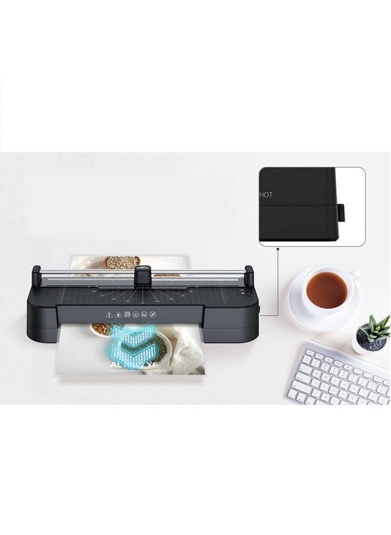 Generic - A4 Plastic Sealing Machine Ruler Paper, Laminator, Quick Warm-Up, Fast Laminating, 4 in-1 Laminator Machine, Laminating of A4/A5/A6 for Home Office School Use - Image 1