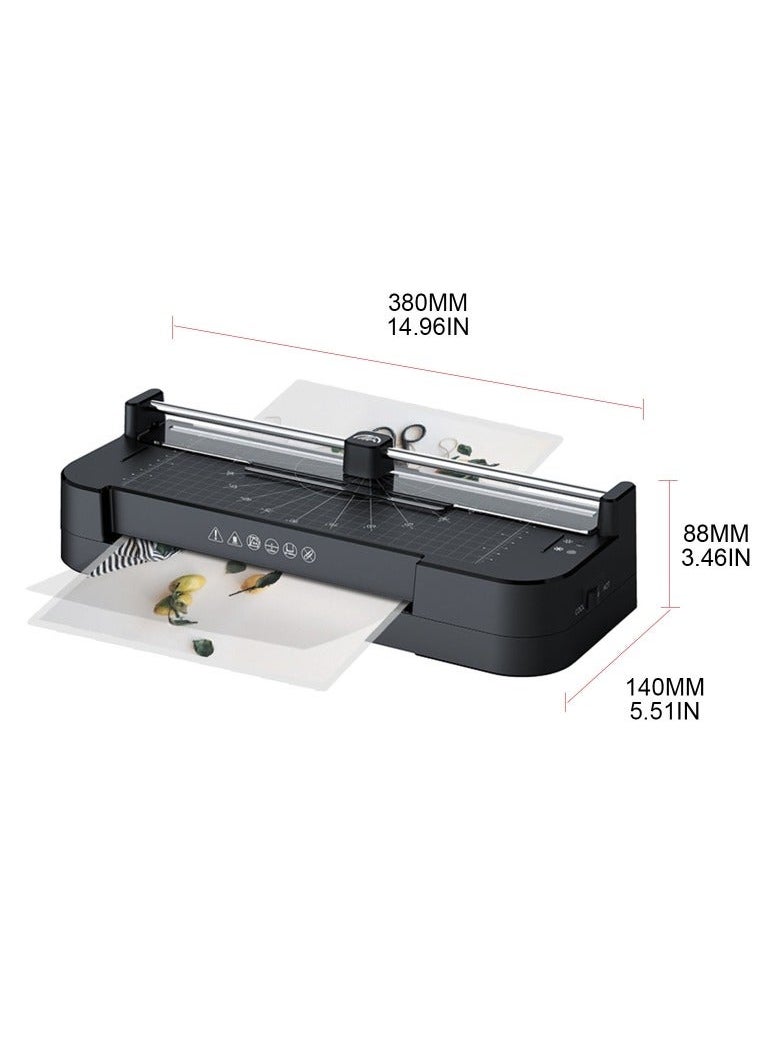Generic - A4 Plastic Sealing Machine Ruler Paper, Laminator, Quick Warm-Up, Fast Laminating, 4 in-1 Laminator Machine, Laminating of A4/A5/A6 for Home Office School Use - Image 1
