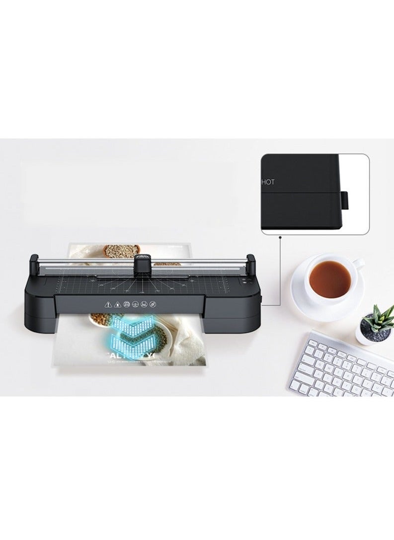 Generic - A4 Plastic Sealing Machine Ruler Paper, Laminator, Quick Warm-Up, Fast Laminating, 4 in-1 Laminator Machine, Laminating of A4/A5/A6 for Home Office School Use - Image 1